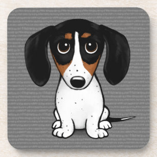 Piebald Dachshund Cute Puppy Dog Bier Onderzetter