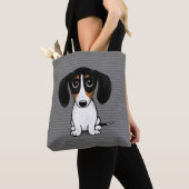 Piebald Dachshund Cute Puppy Dog Canvas tas (Dichtbij)