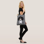 Piebald Dachshund Cute Puppy Dog Canvas tas (Op model)