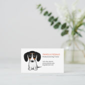 Piebald Dachshund | Cute Puppy Dog Cartoon Visitekaartje (Staand voorkant)