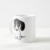 Piebald Dachshund | Cute Puppy Dog Coffee Mok (Voorkant links)
