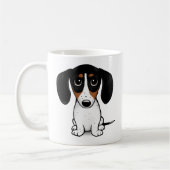 Piebald Dachshund | Cute Puppy Dog Coffee Mok (Links)