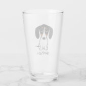 Piebald Dachshund Cute Puppy Dog Custom Glass Glas (Achterkant)