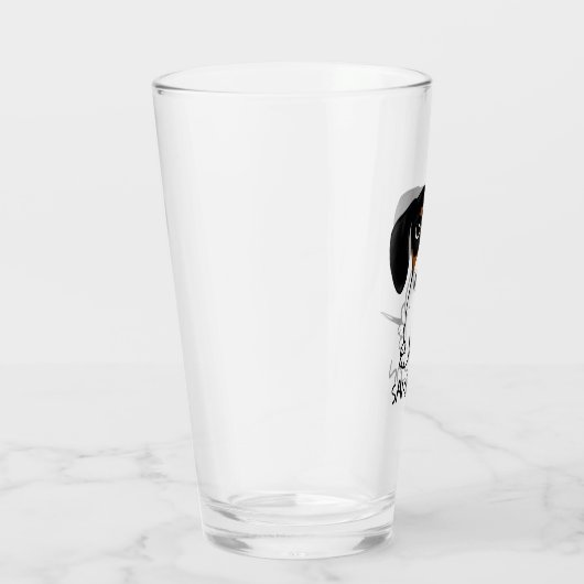Piebald Dachshund Cute Puppy Dog Custom Glass Glas (Rechts)