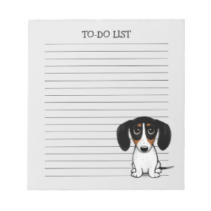 Piebald Dachshund Cute Puppy Dog Lined Notebook Notitieblok