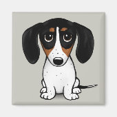 Piebald Dachshund | Cute Puppy Dog Magnet (Voorkant)