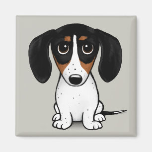 Piebald Dachshund   Cute Puppy Dog Magnet