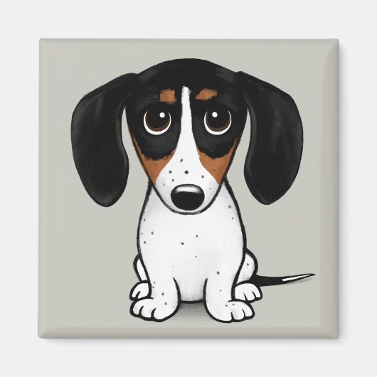 Piebald Dachshund | Cute Puppy Dog Magnet (Voorkant)