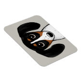 Piebald Dachshund Cute Puppy Dog Magnet Magneet (Rechterzijde)