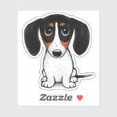 Piebald Dachshund | Cute Puppy Dog Sticker (Vel)