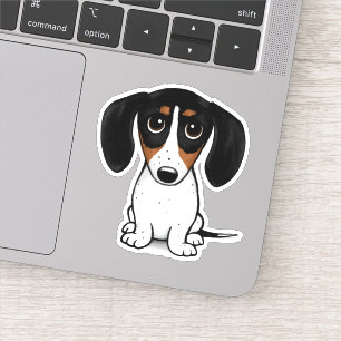 Piebald Dachshund   Cute Puppy Dog Sticker