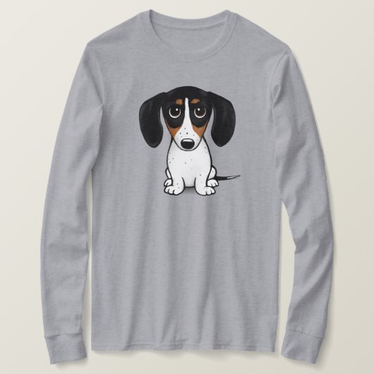 Piebald Dachshund Cute Puppy Dog T-Shirt (Design voorkant)