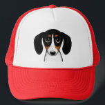 Piebald Dachshund Cute Puppy Dog Trucker Pet<br><div class="desc">Het pet van de Piebald liefhebber. Schattigee cartoon stijl tekening van een zwarte,  tan & witte Piebald teckel. Het is een geweldig cadeau voor liefhebbers van winterhonden. Unisex is geschikt voor de meeste tieners en volwassenen.</div>