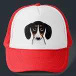 Piebald Dachshund Cute Puppy Dog Trucker Pet<br><div class="desc">Het pet van de Piebald liefhebber. Schattigee cartoon stijl tekening van een zwarte,  tan & witte Piebald teckel. Het is een geweldig cadeau voor liefhebbers van winterhonden. Unisex is geschikt voor de meeste tieners en volwassenen.</div>