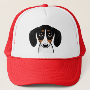 Piebald Dachshund Cute Puppy Dog Trucker Pet