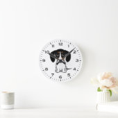 Piebald Dachshund Cute Wiener Dog Ronde Klok (Huis)