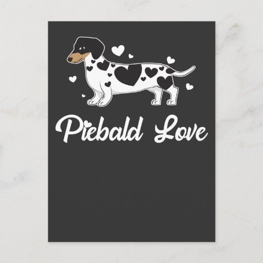 Piebald Dachshund Dog Eigenaar Gift Briefkaart (Voorkant)