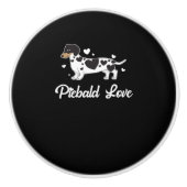 Piebald Dachshund Dog Eigenaar Gift Keramische Knop (Voorkant)