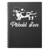 Piebald Dachshund Dog Eigenaar Gift Notitieboek (Voorkant)