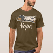 Piebald Dachshund Dog Lazy Nope Dachsie Wiener T-shirt (Voorkant)