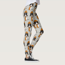 Piebald Dachshund| Hipster Dog gepatenteerd Leggings