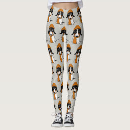 Piebald Dachshund| Hipster Dog gepatenteerd Leggings