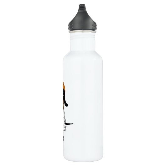 Piebald Dachshund | Hipster Dog met aangepaste tek Waterfles (Rechts)