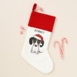 Piebald Dachshund Santa Leuke Hond Custom Kerstsok<br><div class="desc">Schattige Piebald gekleurde teckel kerstkous. Een leuke vakantiekous voor wiener dogs en weenie hondenliefhebbers.</div>