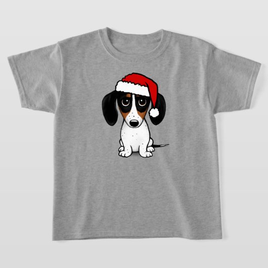 Piebald Dachshund Santa Leuke Wiener Hond T-shirt (Laagn)