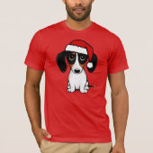 Piebald Dachshund Santa Leuke Wiener Hond T-shirt (Voorkant)