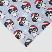 Piebald Dachshund Santa Wiener Hondenkerst Tissuepapier (Detail)