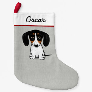 Piebald Dachshund Schattige Dog Kleine Kerstsok