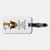 Piebald Dachshund Schattige Hipster Dog Bagagelabe Bagagelabel (Achterkant horizontaal)