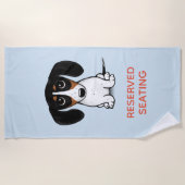 Piebald Dachshund | Schattigee hond met aangepaste Strandlaken (Voorkant)