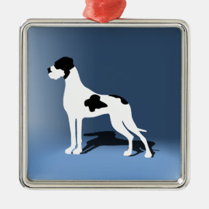 Piebald Great Dane Metalen Ornament