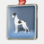 Piebald Great Dane Metalen Ornament (Links)