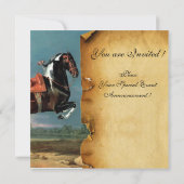 Piebald Horse "Cehelds"-opfokkerijmonogram Kaart (Achterkant)