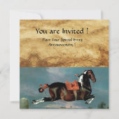 Piebald Horse "Cehelds"-opfokkerijmonogram Kaart (Achterkant)