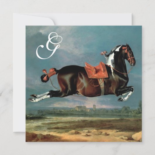 Piebald Horse "Cehelds"-opfokkerijmonogram Kaart (Voorkant)