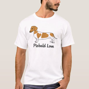 Piebald Love Dachshund T-Shirt (rode markeringen)