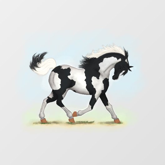 Piebald Overo Pinto Horse Decal (Vel)