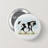 Piebald Overo Pinto Horse Ronde Button 5,7 Cm (Voorkant /achterkant)