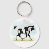 Piebald Overo Pinto Horse Sleutelhanger (Voorkant)
