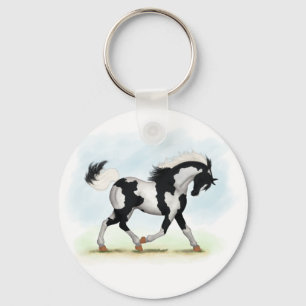 Piebald Overo Pinto Horse Sleutelhanger