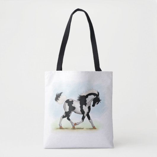 Piebald Overo Pinto Horse Tote Bag (Voorkant)
