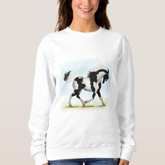 Piebald Overo Pinto Horse Trui (Voorkant)