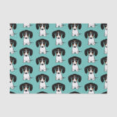 Piebald Teckel Schattigee hond Patroon Tissuepapier (Voorkant)