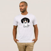 Piebald Teckel Schattigee Puppy Dog T-Shirt (Voorkant volledig)