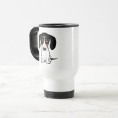 Piebald Teckel Schattigee Puppy Dog Travel Mug Reisbeker (Voorkant links)