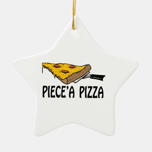 Piece' A Pizza Keramisch Ornament (Voorkant)